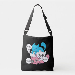 Bolsa Ajustável Gatos Trans Eles Deles Seus Pronomes Transgênero I
