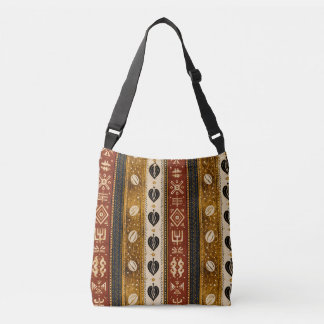 Bolsa Ajustável Geométrico étnico africano de cowrie