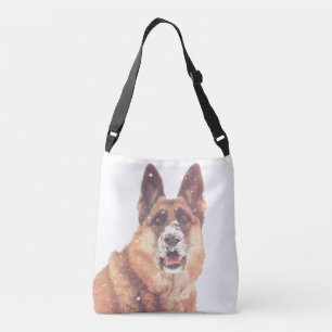 Bolsa Ajustável German shepherd lindo na neve