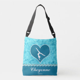 Bolsa Ajustável Ginástica bonita personalizada de turquesa