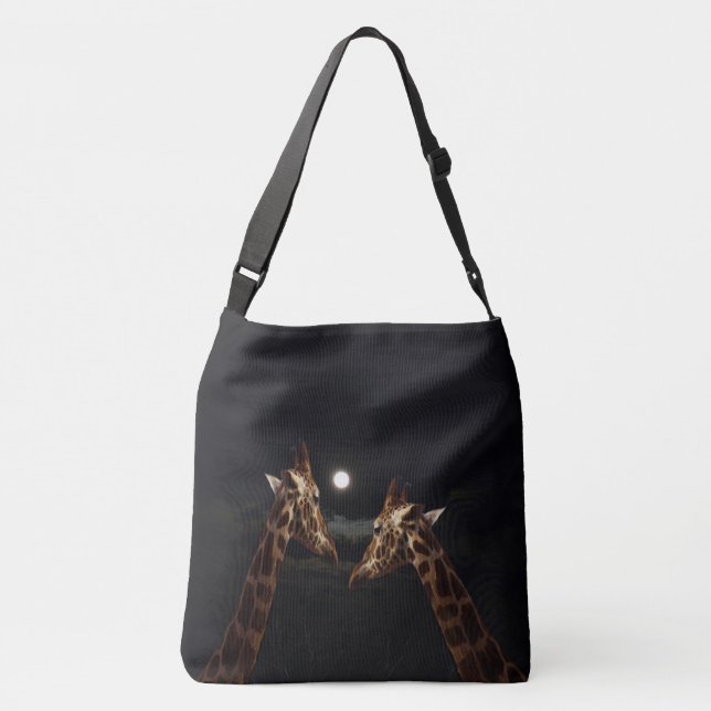 Bolsa Ajustável Girafa Amor À Lua, (Verso)