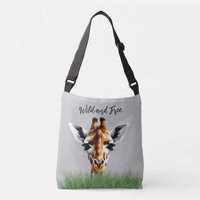 Bolsa Ajustável Girafa Selvagem E Livre (Frente)