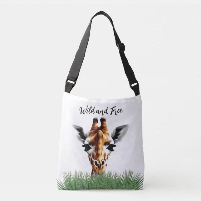 Bolsa Ajustável Girafa Selvagem E Livre (Frente)