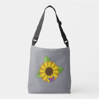 Bolsa Ajustável Girassol Amarelo e Borboleta Azul Rosa
