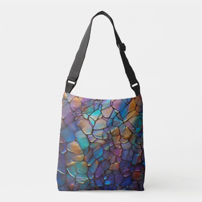 Bolsa Ajustável Glam Opal Gemstone - Padrão De Vidro Obtido (Frente)