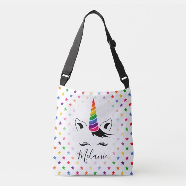 Bolsa Ajustável Glam Rainbow Unicorn (Frente)