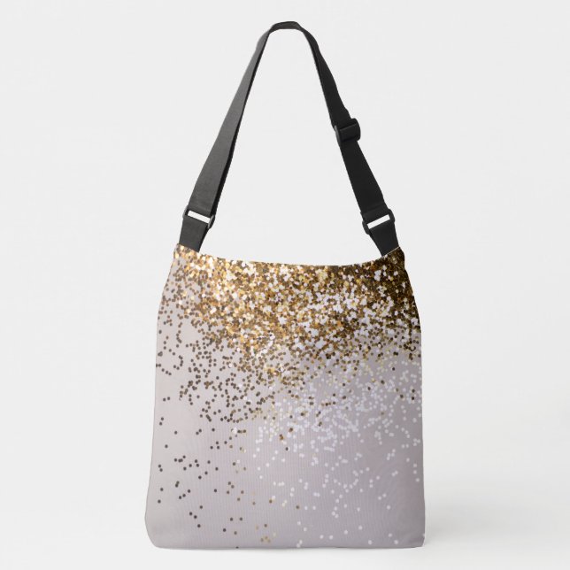 Bolsa Ajustável Glitter Dourado de Grelha Espumante #3 (Glitter Fa (Frente)