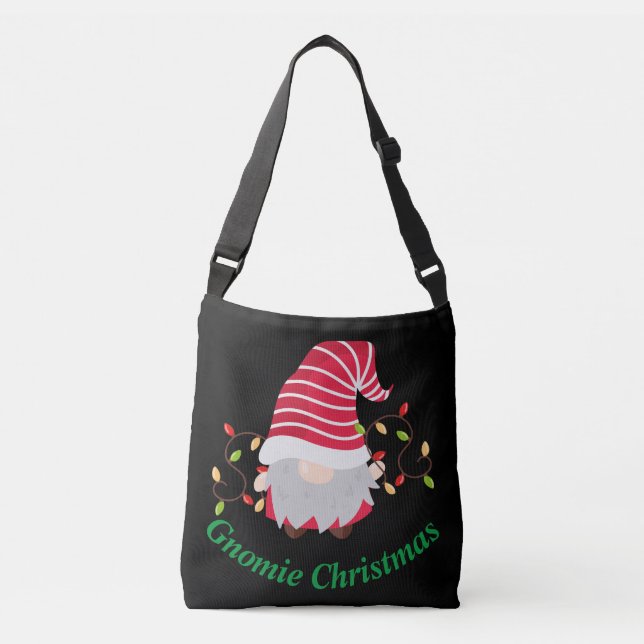 Bolsa Ajustável Gnomie Christmas Crossbody Bag (Frente)