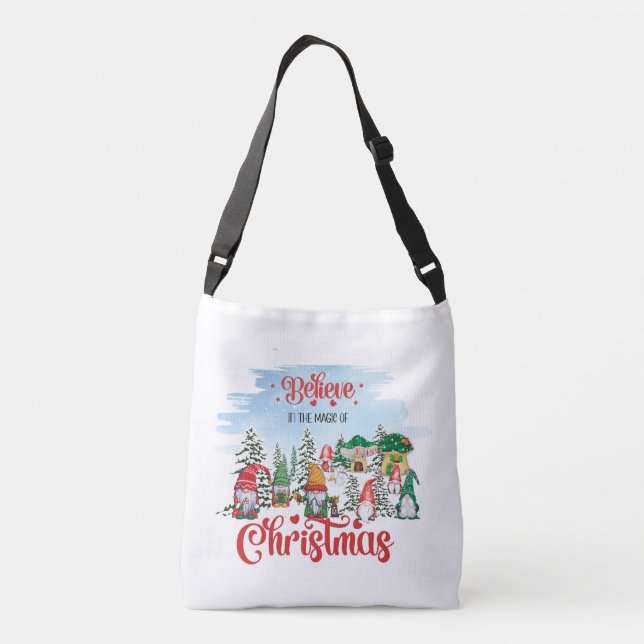 Bolsa Ajustável Gnomo Bonito Celebrando Férias de Natal (Verso)