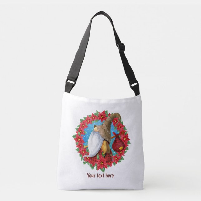 Bolsa Ajustável Gnomo de Natal Nórdico (Frente)