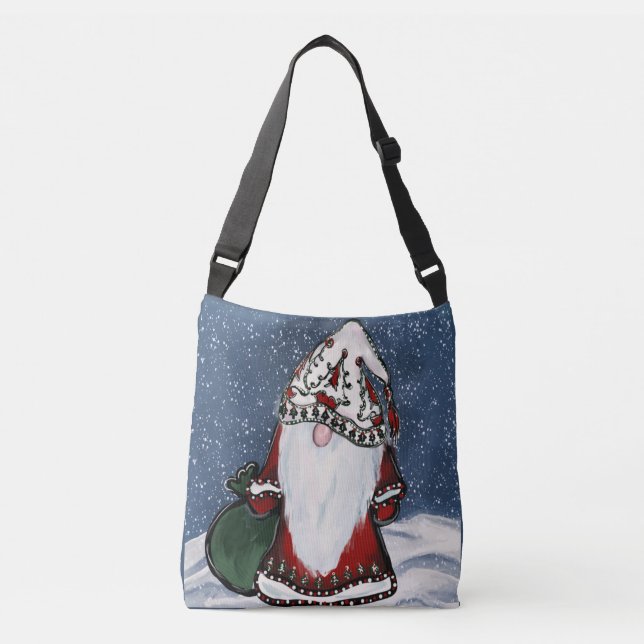 BOLSA AJUSTÁVEL GNOMOS DE NATAL  (Frente)