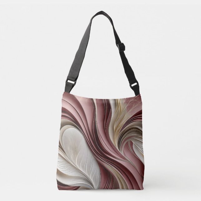 Bolsa Ajustável Golden Air – Rosa Champanhe Fluindo Abstrato  (Frente)