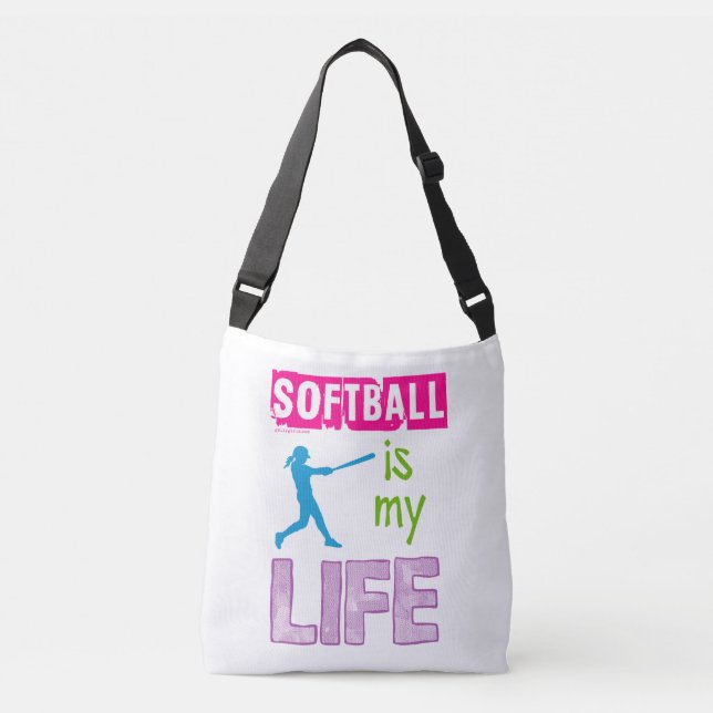 Bolsa Ajustável Golly meninas - o softball é minha vida (Frente)