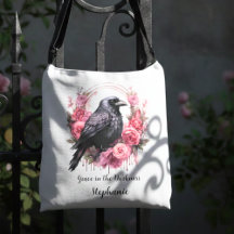 Gótico Corvo Rosa Floral Dark Academia