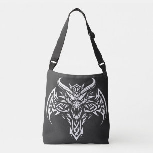 Bolsa Ajustável Gráfico de Cabeça de Demônio Tribal por BurnsIn