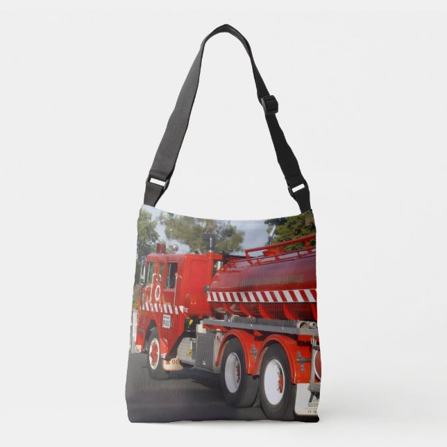 Bolsa Ajustável Grande Caminhão de Bombeiros Vermelho, (Frente)