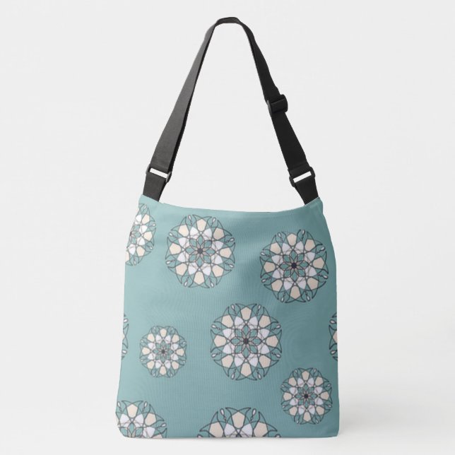 BOLSA AJUSTÁVEL "GRANDE FLOR DE MANDALA AZUL" (Frente)