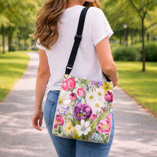 Bolsa Ajustável Grandes Flores Sortidas Cores Escuras