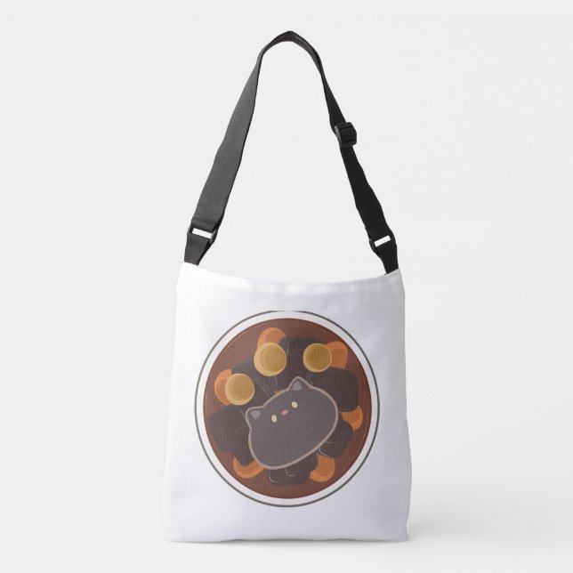 Bolsa Ajustável Grass Jelly em Yam Balls Cross Body Bag (Frente)