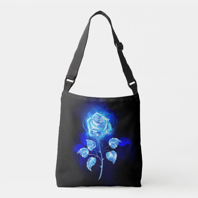 Bolsa Ajustável Gravação de Rosa Azul (Frente)