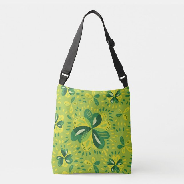 Bolsa Ajustável Green Irish Clover Pattern (Frente)