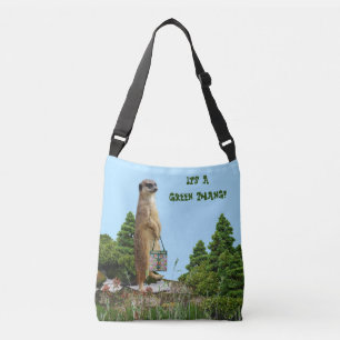 Bolsa Ajustável 'Green Thang' Meerkat & Dragonfly (imagem traseir