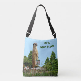 Bolsa Ajustável 'Green Thang' Meerkat & Dragonfly (imagem traseira