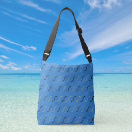 Bolsa Ajustável Gritos de Blue Crossbody Bag