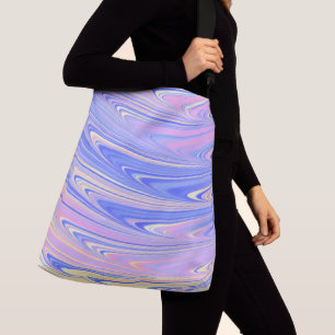 Bolsa Ajustável Groovy Eclético Excêntrico Ondulado Pastel Abstrat