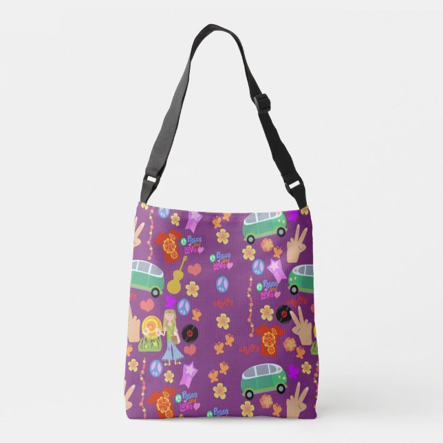 Bolsa Ajustável Groovy Purple dos Anos 60 (Verso)
