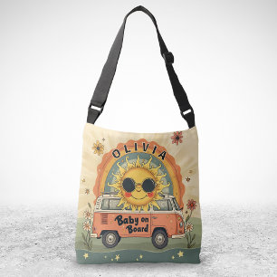 Bolsa Ajustável Groovy Retro Smiling Baby Sun, Peace & Love Vibes