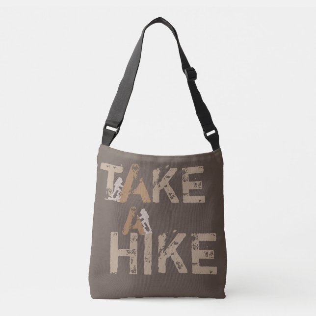 Bolsa Ajustável Grunge Take a Hike Typografia (Frente)
