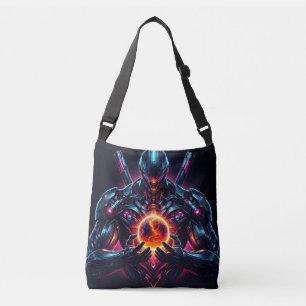 Bolsa Ajustável Guardião Cibernético Cósmico Abstrato Robô Futuris