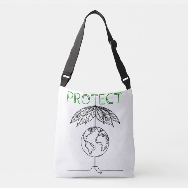 Bolsa Ajustável Guardiões da Terra - Proteger Planeta com Estilo (Frente)