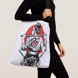 Bolsa Ajustável Guerreira Samurai Feminina – Tatuagem de Rosa de D