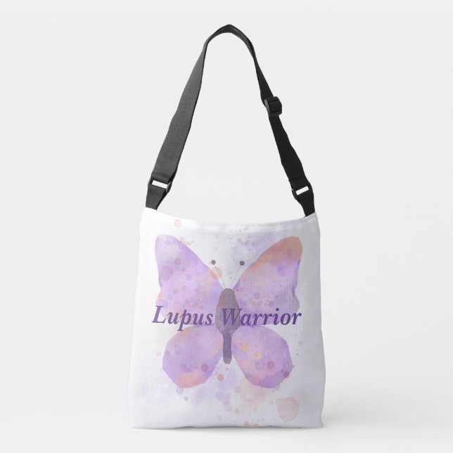 Bolsa Ajustável Guerrera do Lúpus Borboleta Roxa   (Frente)