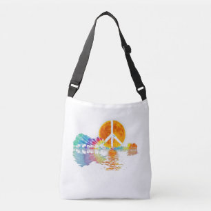 Bolsa Ajustável Guitar Lake Shadow Peace Love Guitar Hippie