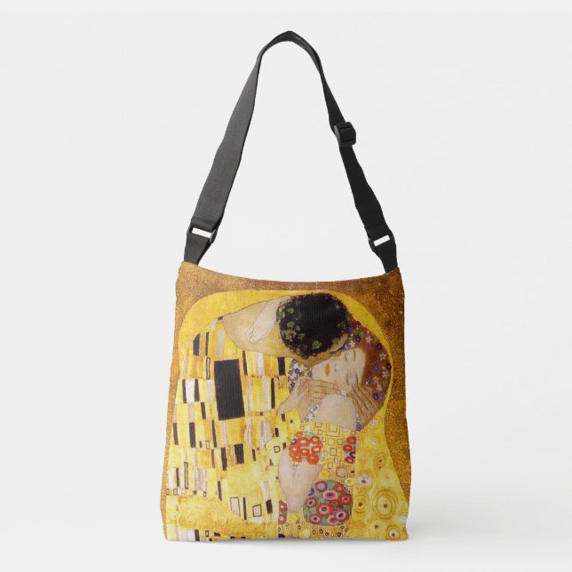 Bolsa Ajustável Gustav Klimt A Pintura Clássica Beija (Frente)