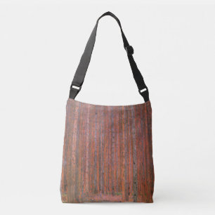 Bolsa Ajustável Gustav Klimt Fir Forest Tannenwald árvores vermelh