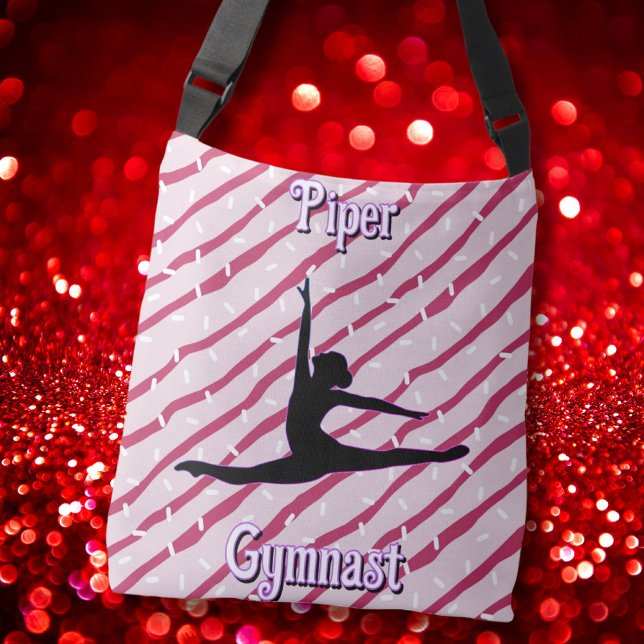 Bolsa Ajustável Gymnastics White Peppermint Candy Sprinkle Rosa (Criador carregado)