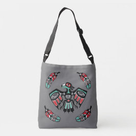Bolsa Ajustável Haida Eagle e Orca Personalizar Texto Reversível