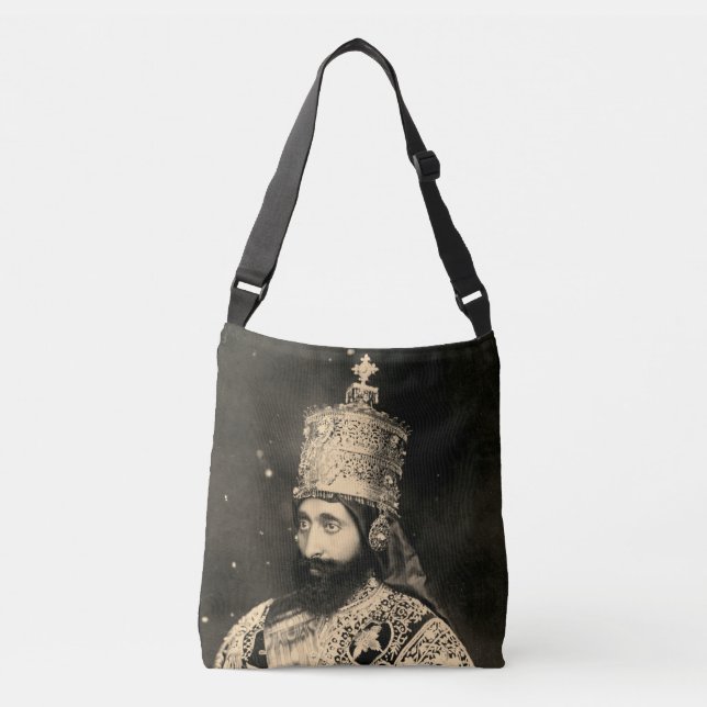 Bolsa Ajustável Haile Selassie - Jah Rastafari reggae Roots Bag - (Frente)