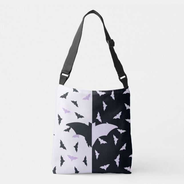 Bolsa Ajustável Halloween Bats Crossbody Bag (Frente)