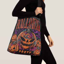 Bolsa Ajustável Halloween, Coven de Abóbora em Flor, Gótico