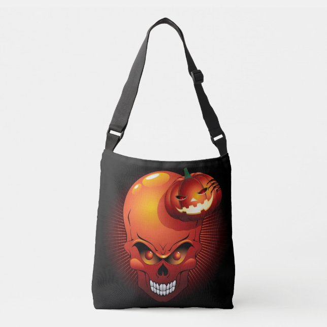 Bolsa Ajustável Halloween Skull e Pumpkin (Frente)