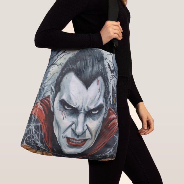 Bolsa Ajustável Halloween, Vampiro Sedento, Campo de Abóboras (Close Up)
