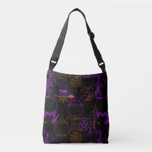 Bolsa Ajustável Halloween Witchcraft Pattern Neon 01 Black BG