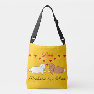 Bolsa Ajustável Happy, Loving Rabbits: Yellow