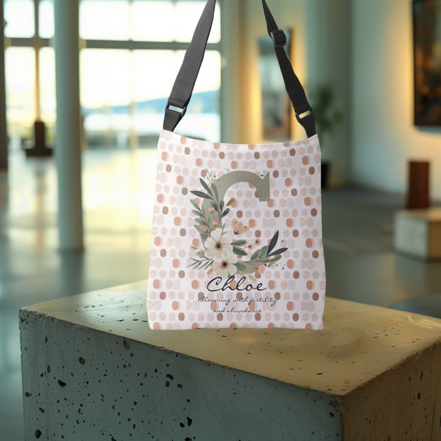Bolsa Ajustável Harmonia Natural de Chloe - Monograma Floral de Bo (Criador carregado)