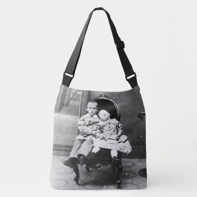 Bolsa Ajustável Haunting Vintage Sibling Portrait  (Frente)